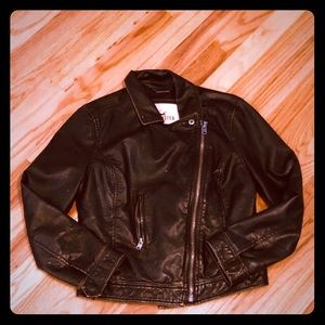 Hollister Dark Brown Faux Leather Jacket